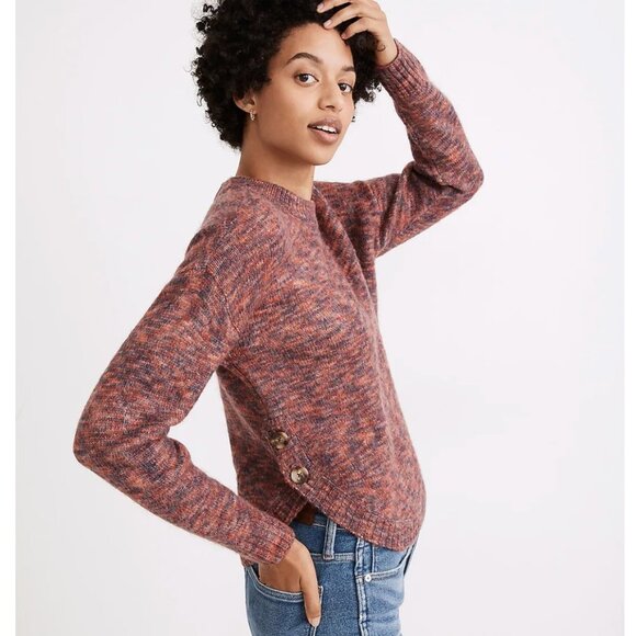 Madewell S Space-Dyed Birchmont Side-Button Pullover Sweater - Picture 9 of 9